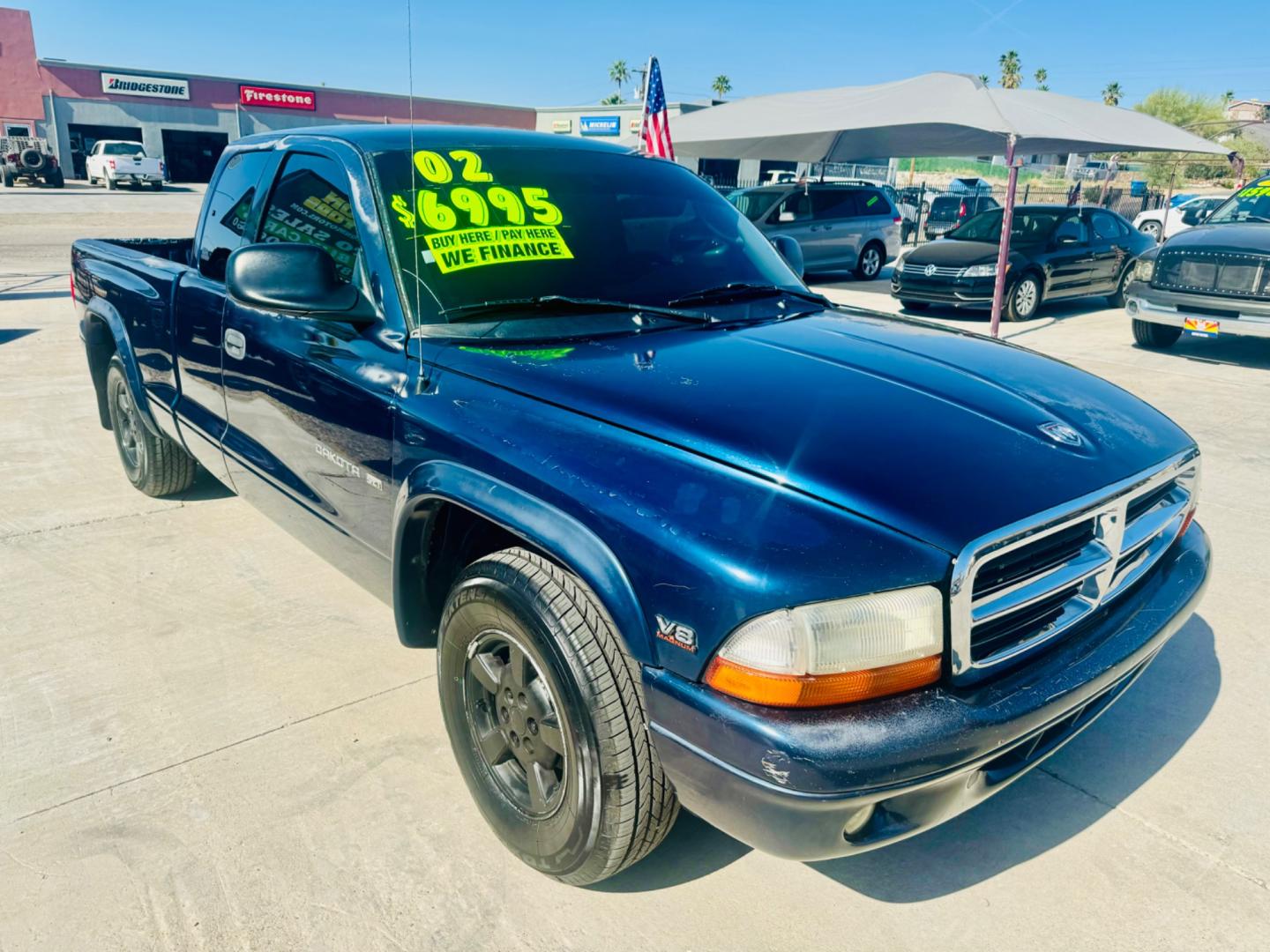 2002 Blue Dodge dakota , located at 2190 Hwy 95, Bullhead City, AZ, 86442, (928) 704-0060, 0.000000, 0.000000 - Photo#0